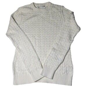 L.O.G.G. Label of Graded Goods Sweater H&M Chunky Cable Knit Off White Sz S